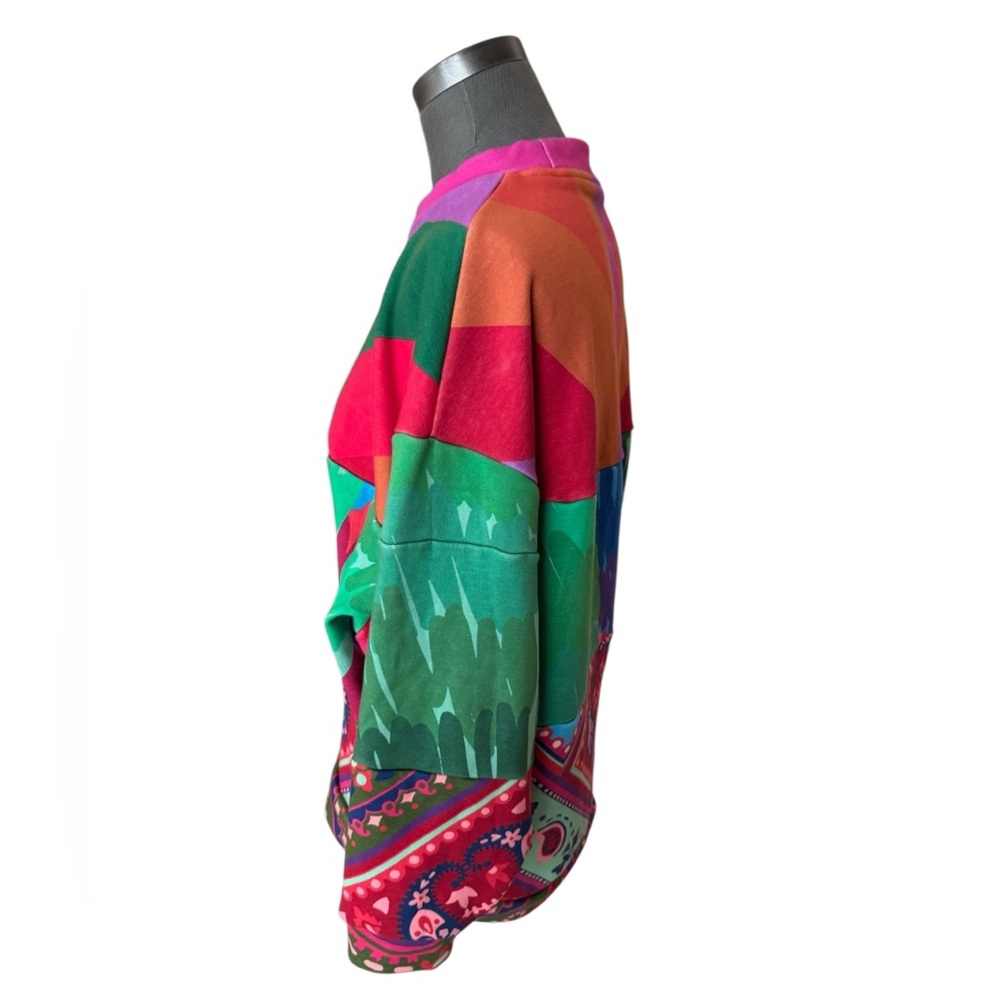 FARM Rio Colorful Patchwork Print Oversized Top Small - Picture 5 of 13